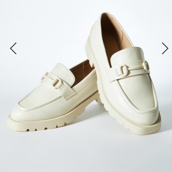 Just Fab Frankie Flat Loafer - Never Worn- Cream/Off White - Picture 1 of 10